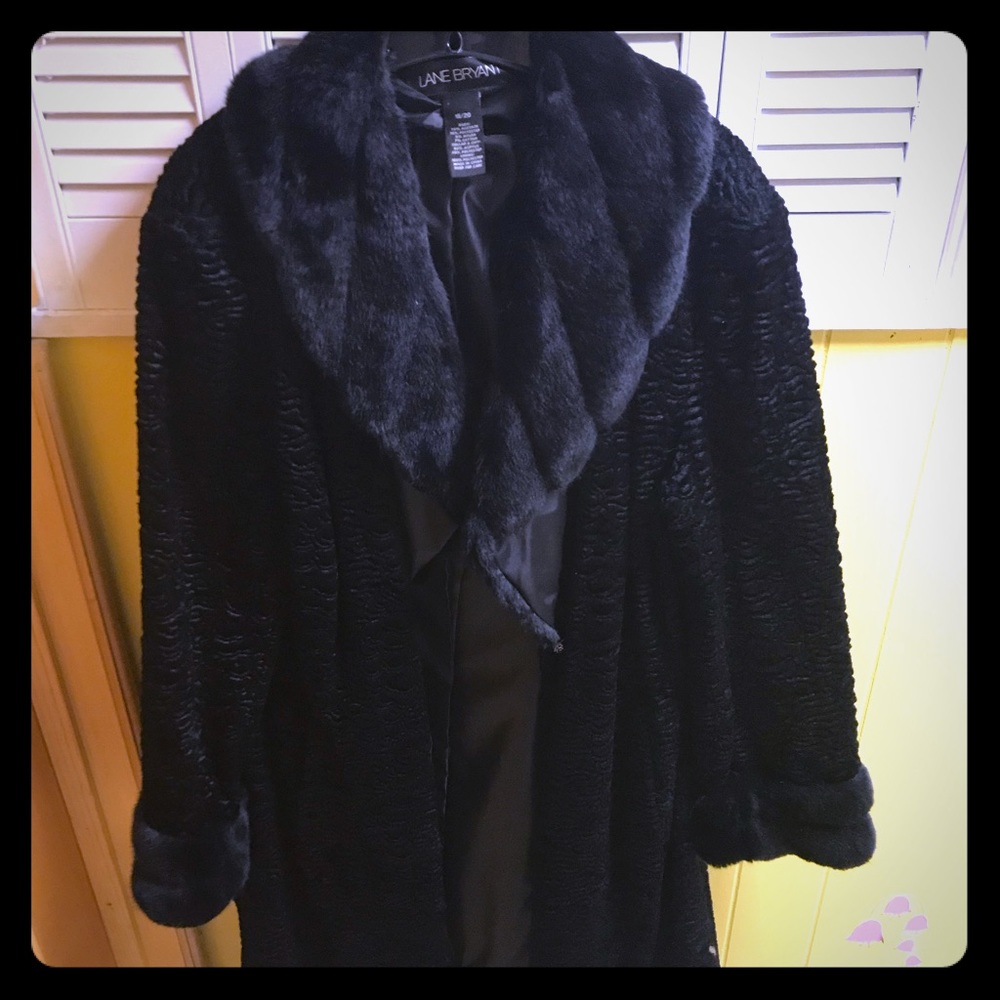 Lane Bryant Black Fur Coat